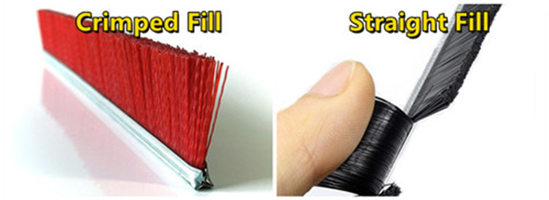 Crimped and Straight PP Strip Brush Bristles Crimped and straight polypropylene strip brush bristles