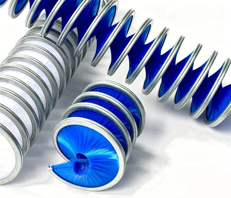 Custom inside spiral brushes with different diameters, lengths and filament colors
