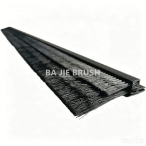 Offset Bristle Brush Strip for Server Rack Cabinets