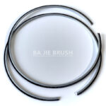 Outside disk brush with outward-facing bristles