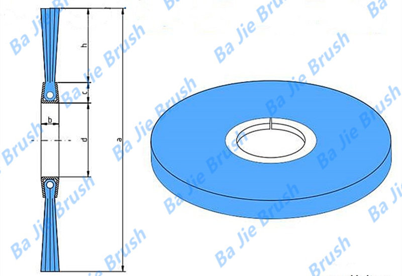 Outside disk brush dimensions and customizable specifications