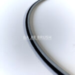 Outward-facing strip brush formed into a circular ring