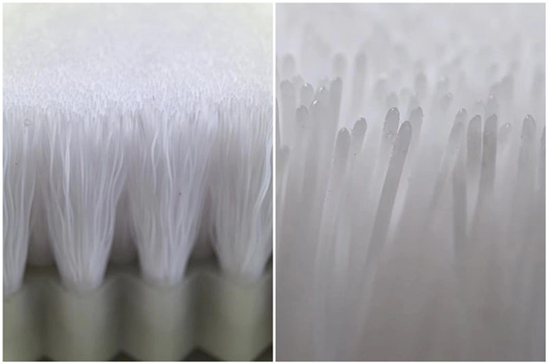 High-density nylon bristles of velour loom brush